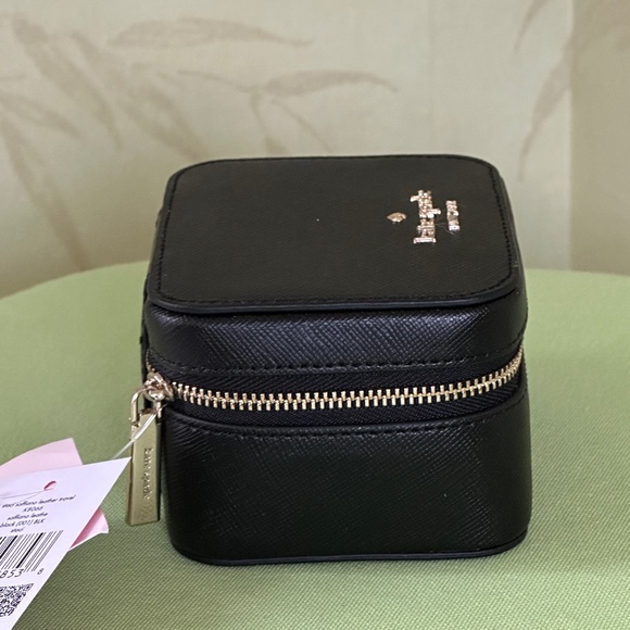 KATE SPADE STACI LEATHER JEWELRY BOX:NWT BLACK - Picture 7 of 14